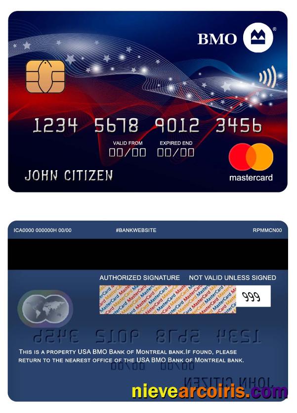 USA BMO Bank of Montreal bank mastercard